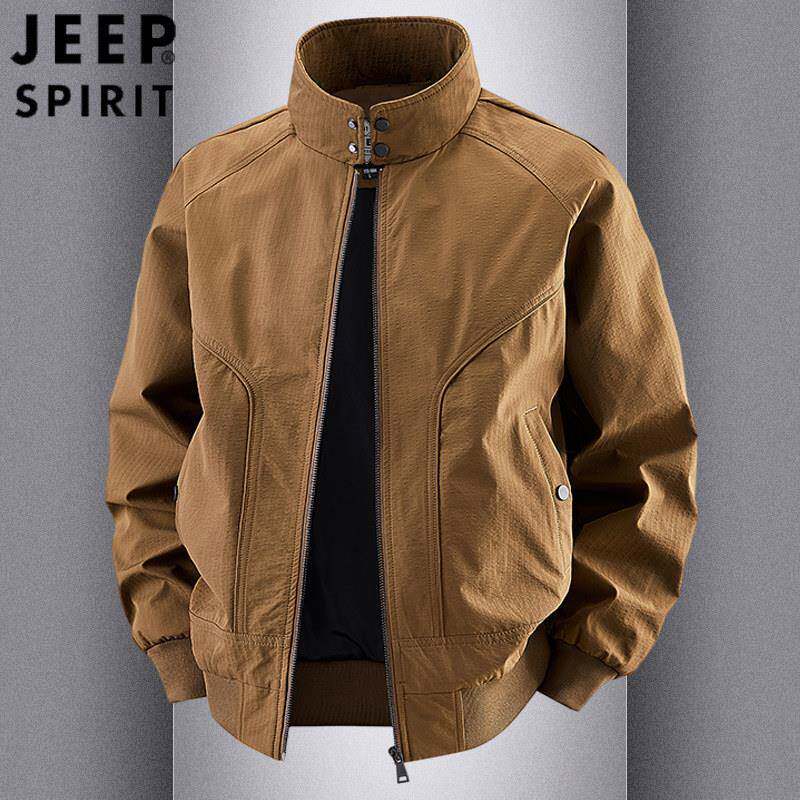 JEEP SPIRIT飞行员夹克男春秋季商务休闲户外潮流高级感男装外套