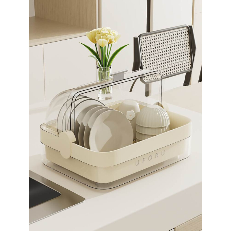 碗筷收纳盒放碗盘箱家用厨房带盖婴儿宝宝奶瓶餐具置物架沥水碗架