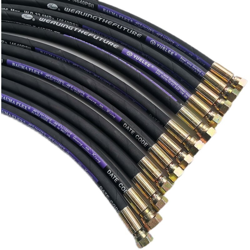 注塑机模具油缸抽芯油管 M16A平头可定做 高压顶针油管液压钢丝管