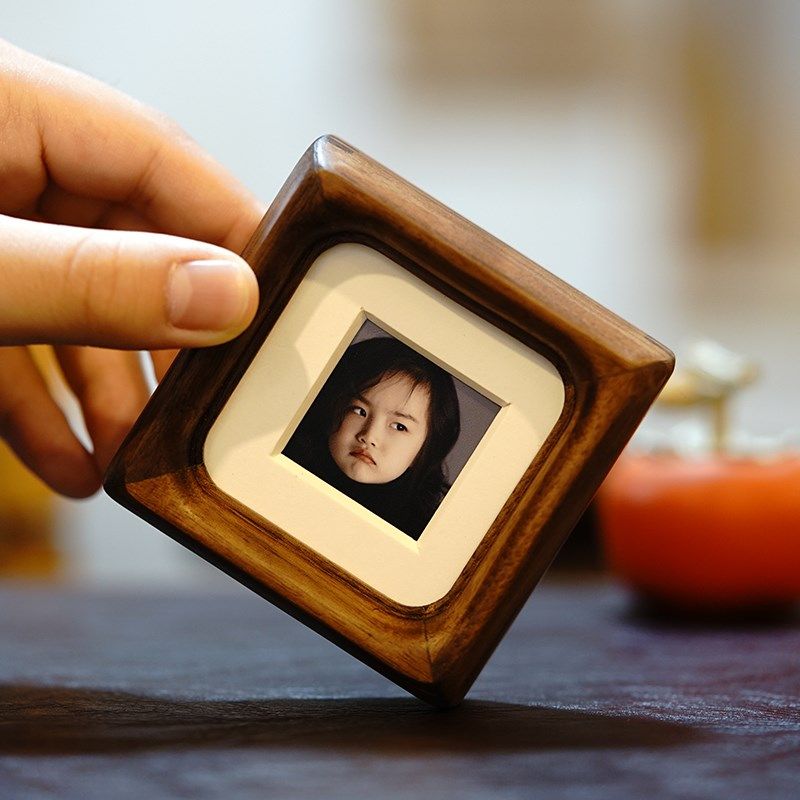 实木榫卯3寸迷你小相框摆台黑胡桃方形diy洗照片做成拍立得框架,家居饰品,相框/画框,淘宝优惠券,粉丝福利购,淘宝优惠卷