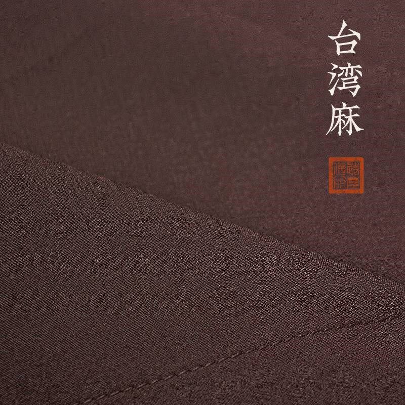 新款远尘僧服台麻广袖海青男女僧人居士服姜黄色宽袖海清僧衣不透