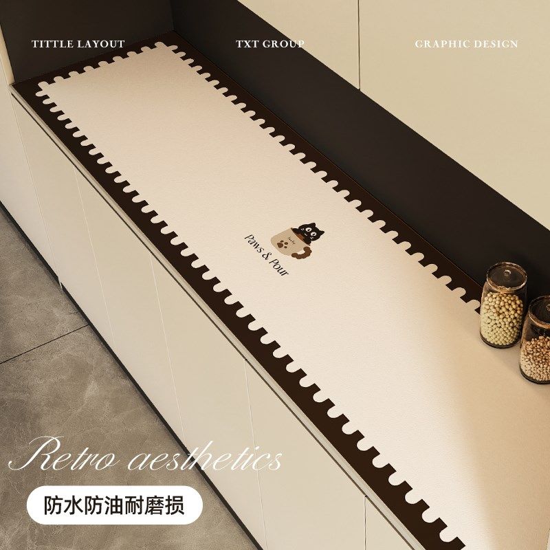 奶油风餐边柜电视柜鞋柜保护垫防水防油皮革桌布台面保护垫,居家布艺,桌布,淘宝优惠券,粉丝福利购,淘宝优惠卷