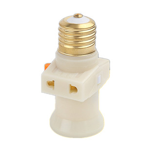 新料灯头插座带开关大功率E27螺旋灯头宿舍学校取电灯口LED插座