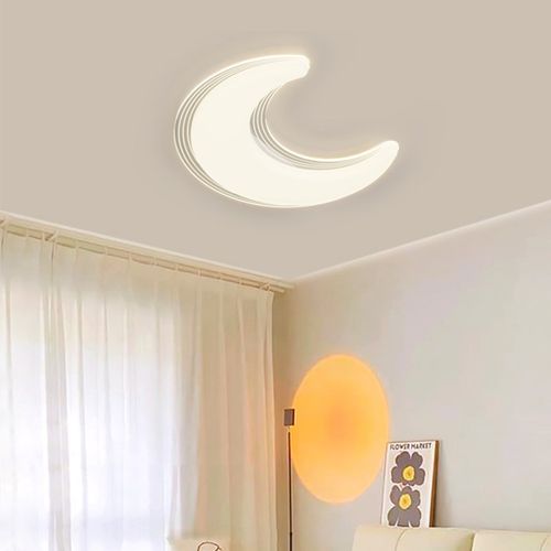 奶油风系列智能儿童护眼吸顶灯LED月亮灯卧室创意灯具