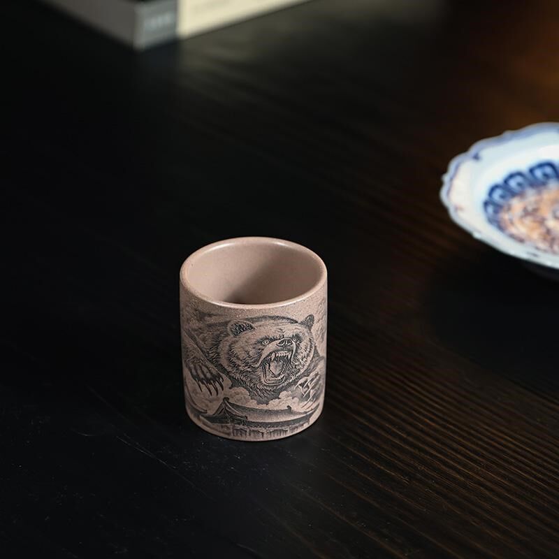 紫砂主人杯大号品茶杯180毫升茶具茶杯个人单杯客人杯茶壶小杯子