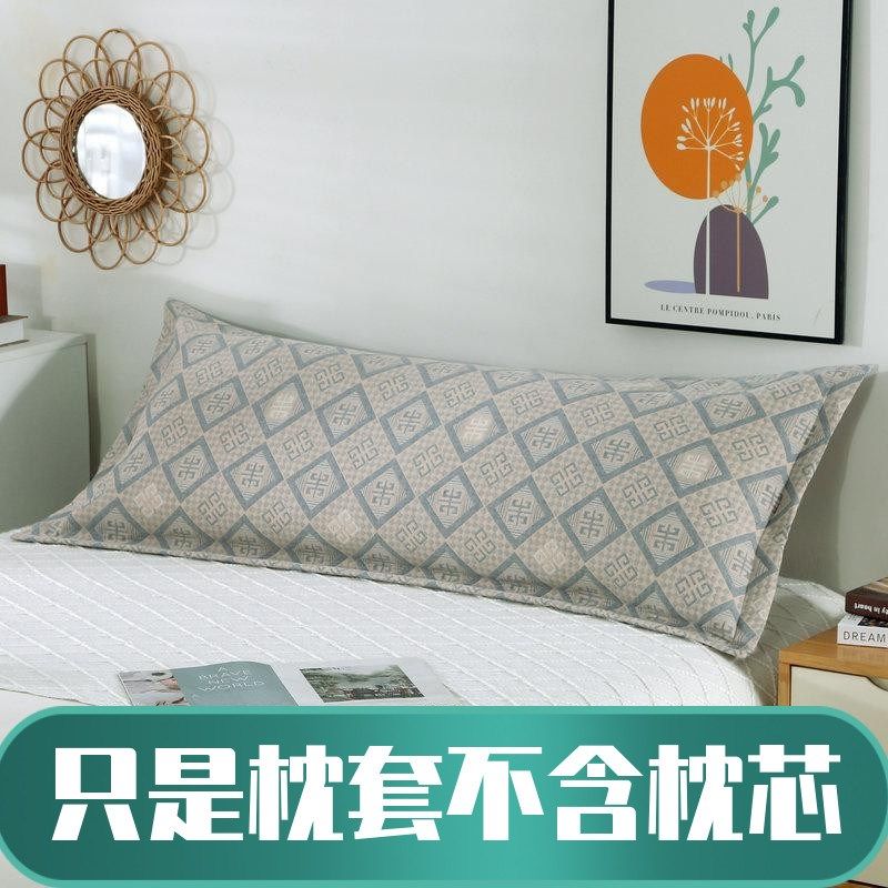 三层纱夹棉双人枕套12015018048长款冬季加厚拉链纯棉情侣枕头套