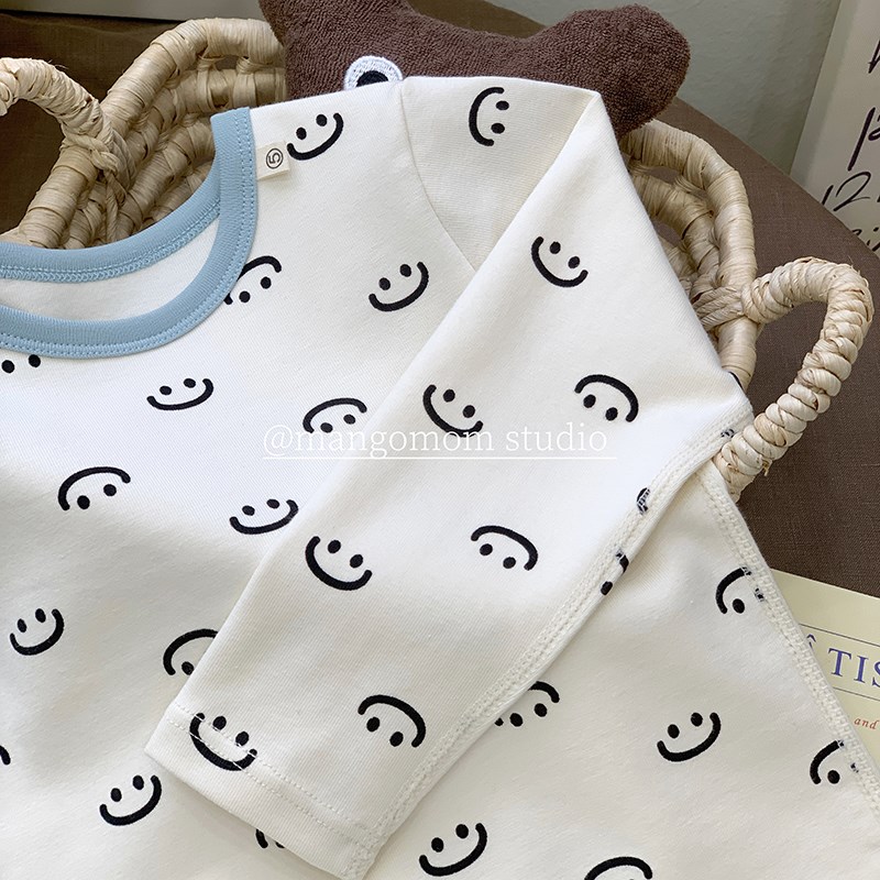 宝宝秋冬纯棉内衣套2024女童长袖长裤睡衣男童保暖家居服宝宝童装