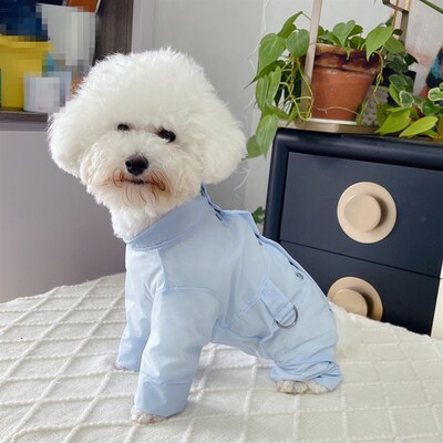 潮查利家宠物夏装薄款四脚防晒衣服泰迪比熊中小犬猫咪狗狗包肚子