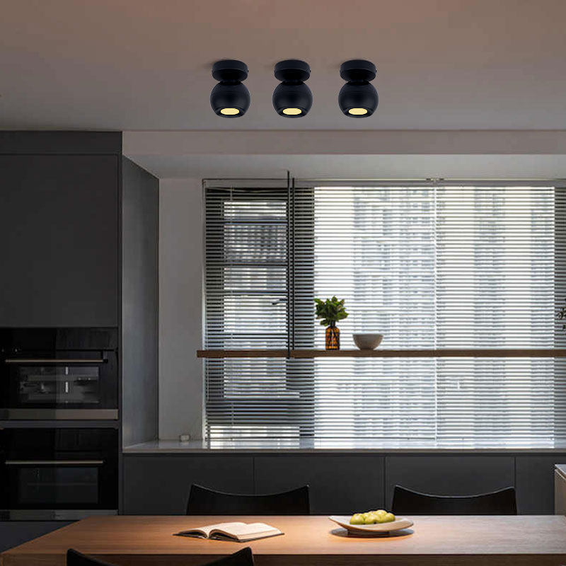 黑色led明装星球射灯5W7W12W蜂窝网防眩聚光万向可调背景墙壁画灯,家装灯饰光源,明装射灯,淘宝优惠券,粉丝福利购,淘宝优惠卷