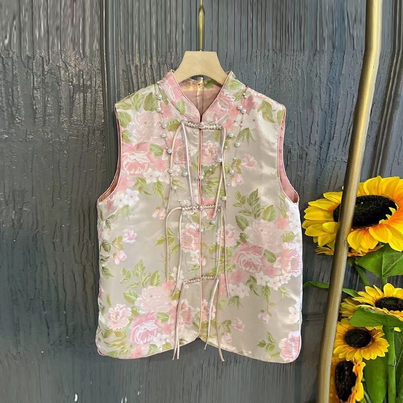 大码女装拼色袖口暗花打底衫胖MM时尚复古风立领流苏盘扣花朵马甲,女装/女士精品,大码内搭,淘宝优惠券,粉丝福利购,淘宝优惠卷