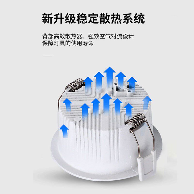 超薄防眩led小射灯嵌入式窄边框5W7W开孔7.5公分75mm矮吊顶天花灯