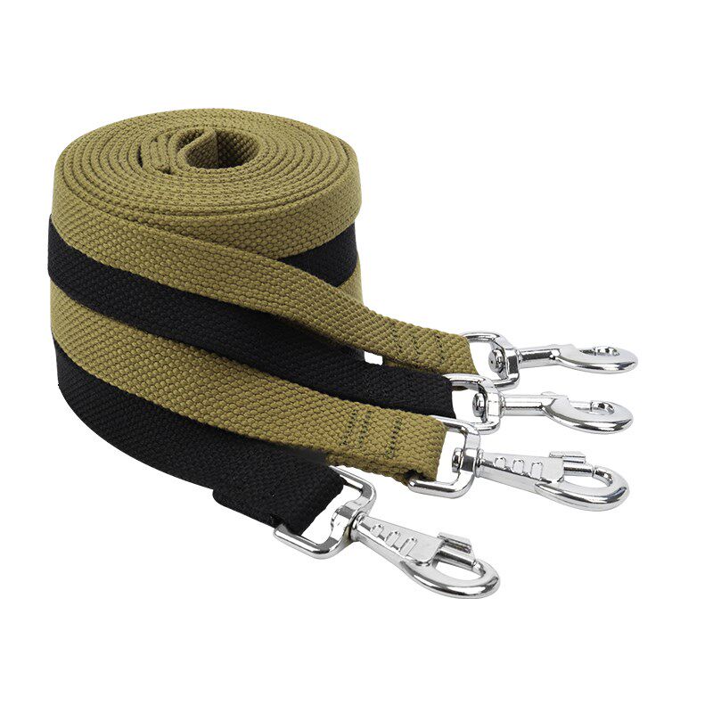 棉布狗狗牵引绳中型大型犬狗链子金毛马犬德牧遛狗绳子加长牵引带