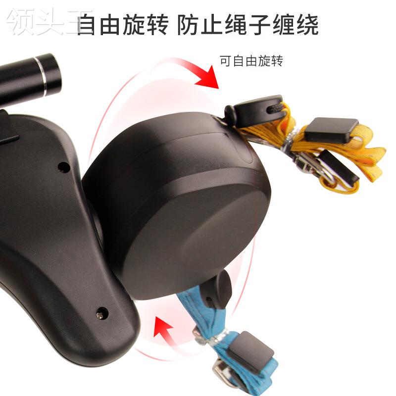 遛狗用品双头牵引绳一拖二新品工厂直供自带射灯卡扣控制伸缩长度