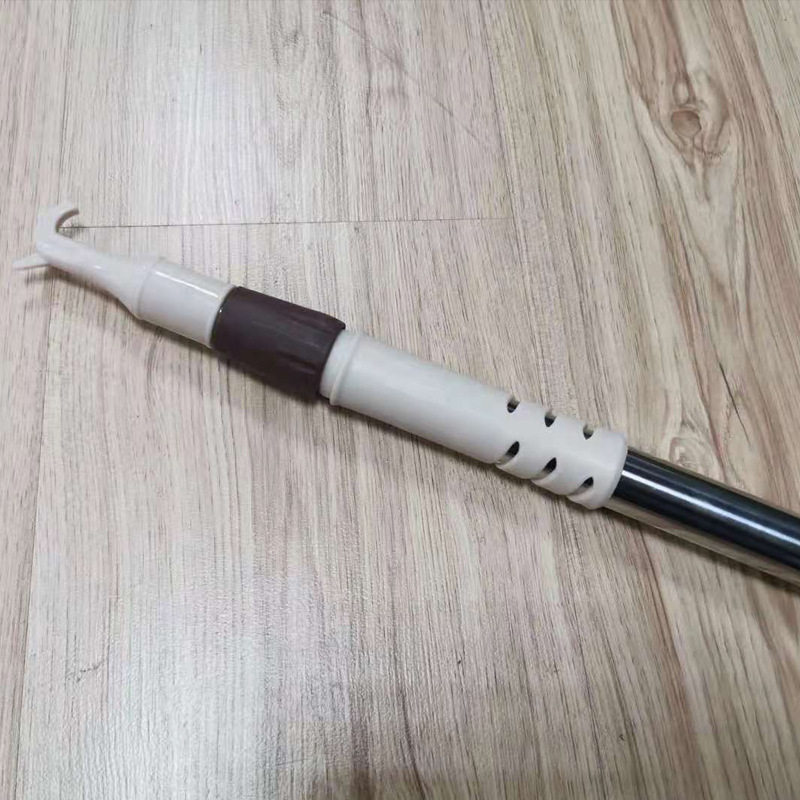 阳光房手动蜂巢帘天棚帘专用开窗杆不锈钢手动可伸缩推拉杆拉钩