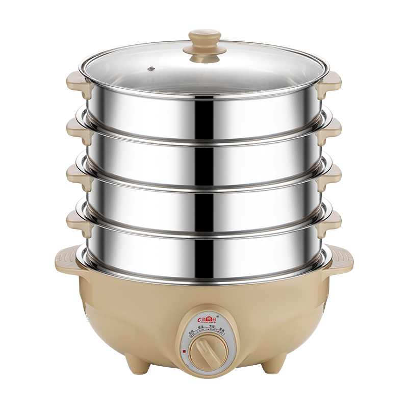 蒸锅电蒸锅多功能家用小型蒸屉不锈钢炖蒸煮一体电蒸箱蒸笼早餐机