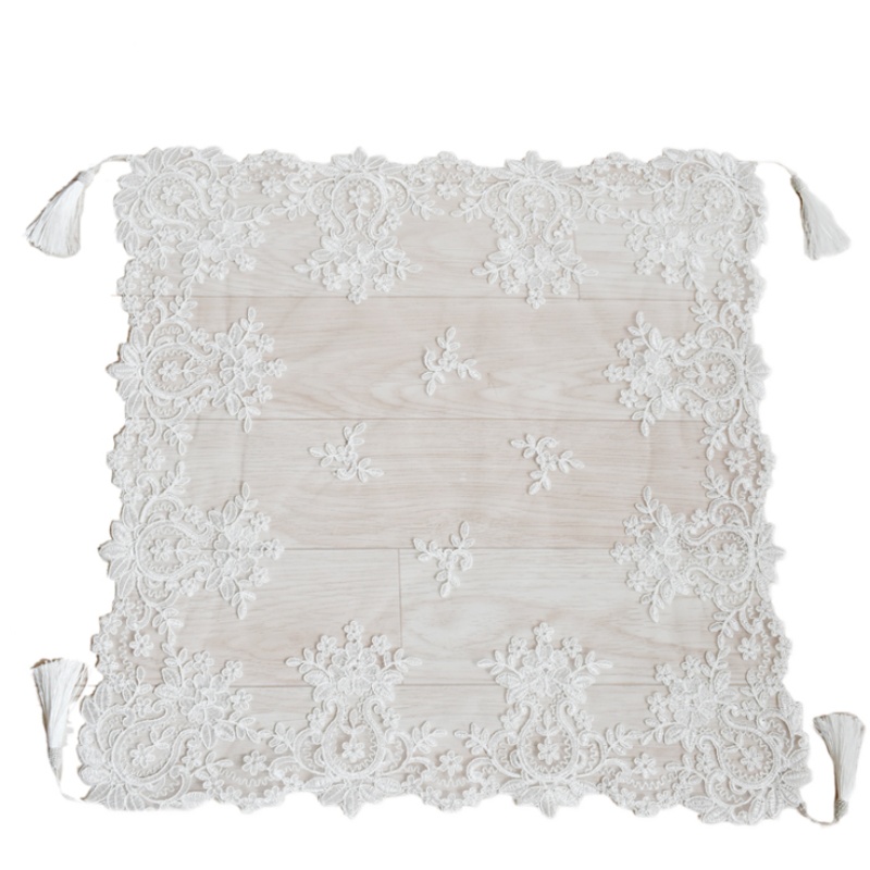 新款蕾丝床头柜盖布圆柱空调防尘罩电视沙发洗衣机圆桌多用盖巾