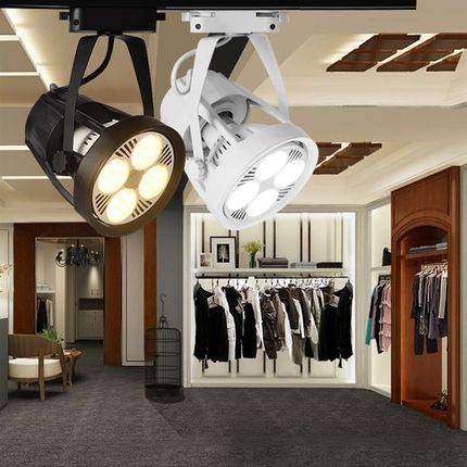 led射灯par30轨道灯服装店展厅导轨灯超亮商用轨道射灯2线3线明轨