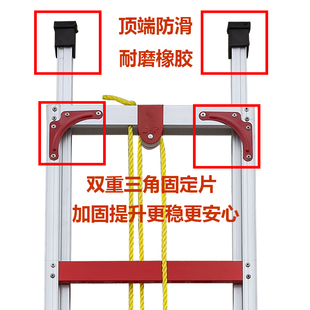 12米伸缩长梯 梯子家用工程梯铝合金加厚便携单面靠墙升降折叠梯4