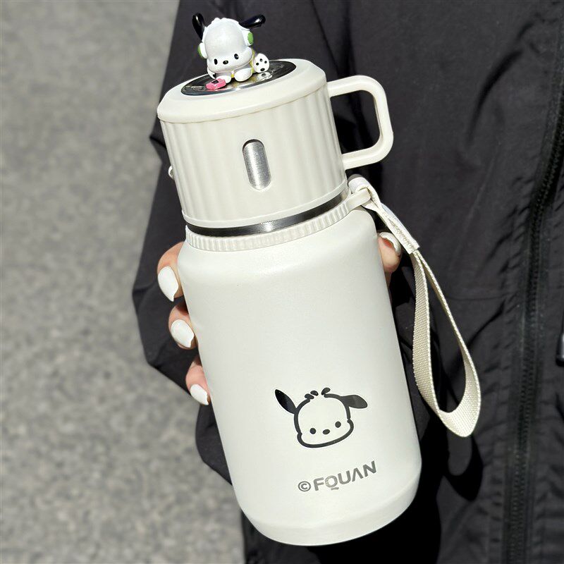 茶水分离保温杯女士学生简约便携外带两用杯盖喝水茶杯子情侣保冷