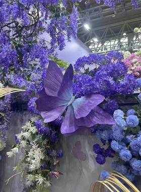 婚庆大纸超手工蝴蝶道具商花室内花墙场背景墙大70224型立体仿真