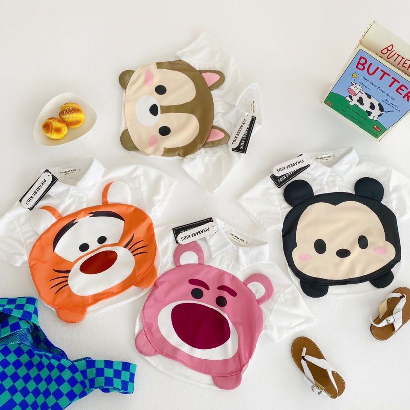 男女童短袖POLO衫夏季薄卡通T恤