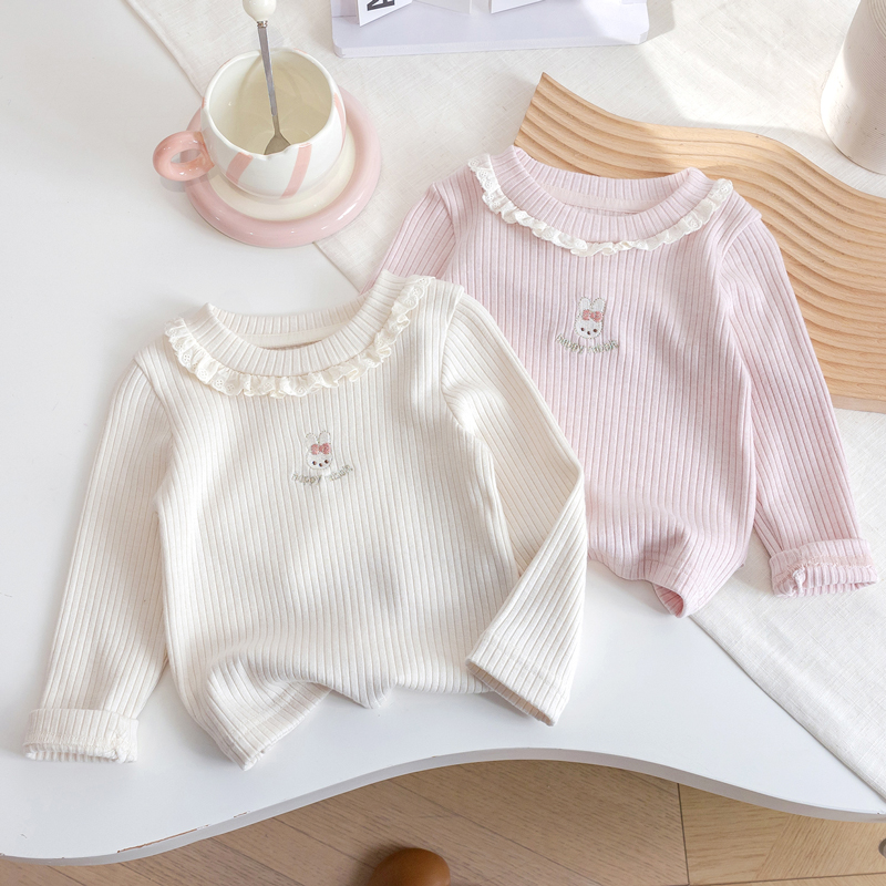 女童长袖t恤春秋百搭圆领打底衫