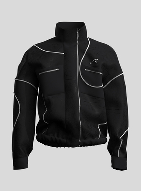 DreamBand『金属棱刻』26SS原创·夹克拉链青年立领休闲外套夹克