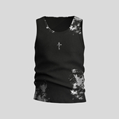 无袖 DreamBand t恤 背心修身 青年夏季 银蚀十字 26SS原创·薄款