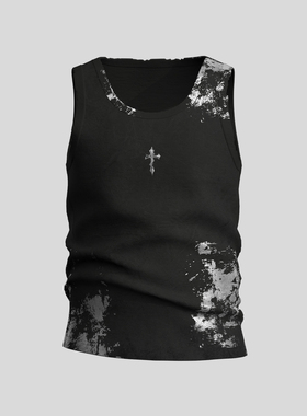 DreamBand『银蚀十字』26SS原创·薄款背心修身青年夏季无袖t恤