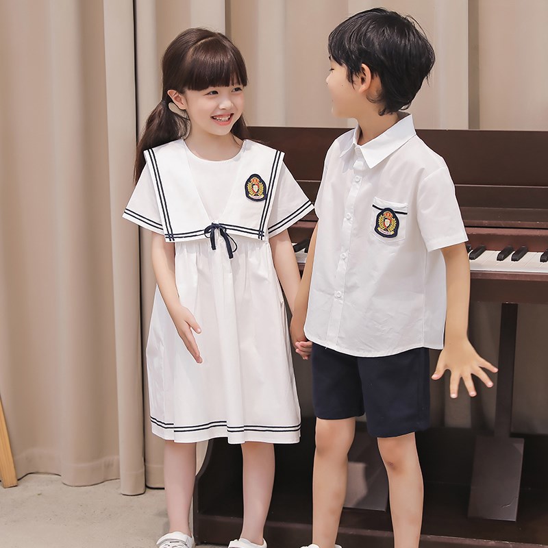 幼儿园园服夏装班服礼服小学生合唱演H出服儿童节毕业照服装表演