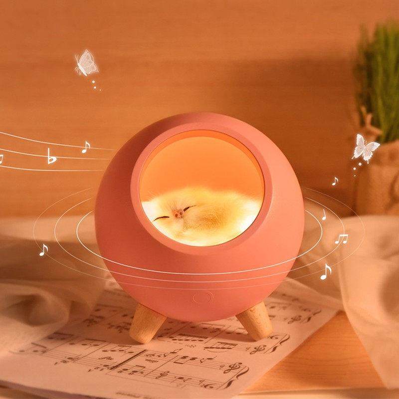 可爱猫咪小夜灯儿童充电式床头灯卧室卡通婴儿喂奶护眼氛围台灯