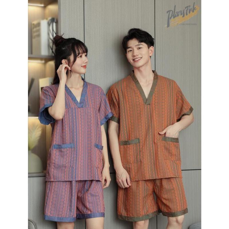 汗蒸服女情侣款采耳男大码足疗按摩洗浴浴衣家居睡衣艾灸服纯棉