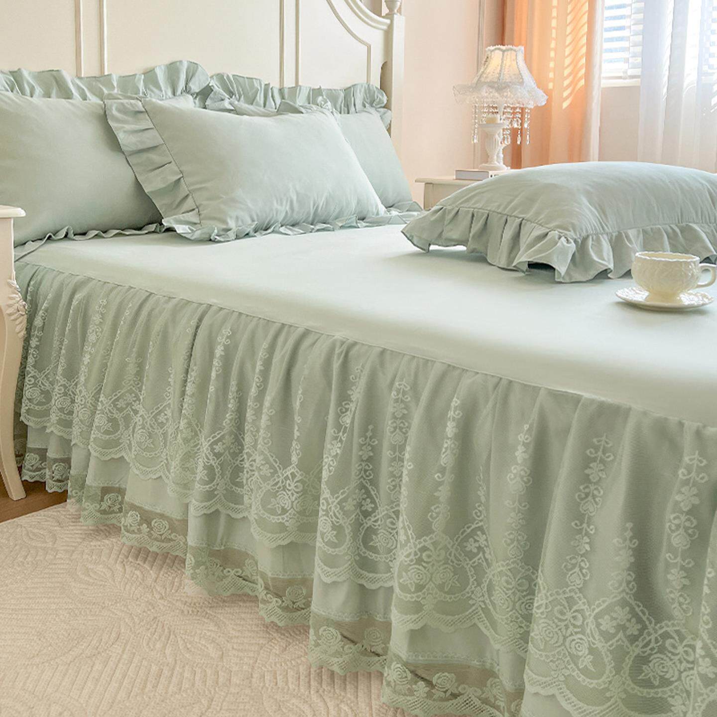法式床裙单件高端蕾丝花边床罩防尘遮丑床围裙1.5米1.8x2x2.2床套