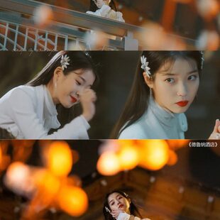 高档李智恩张满月头饰森系仙美iu德鲁纳酒店仙女花朵水晶发夹同款