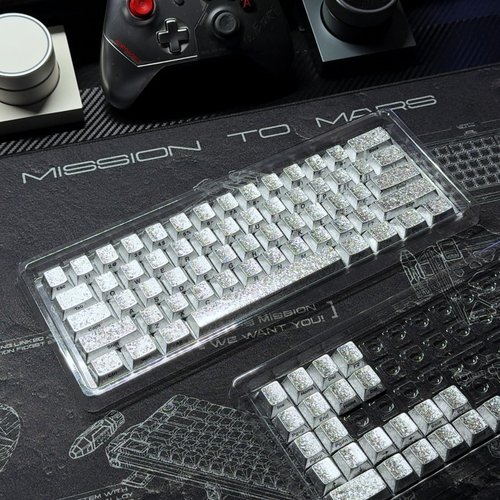 边界外设玄晶侧刻键帽冰花冰晶PC国风原厂高度1.7厚度个性化DIY