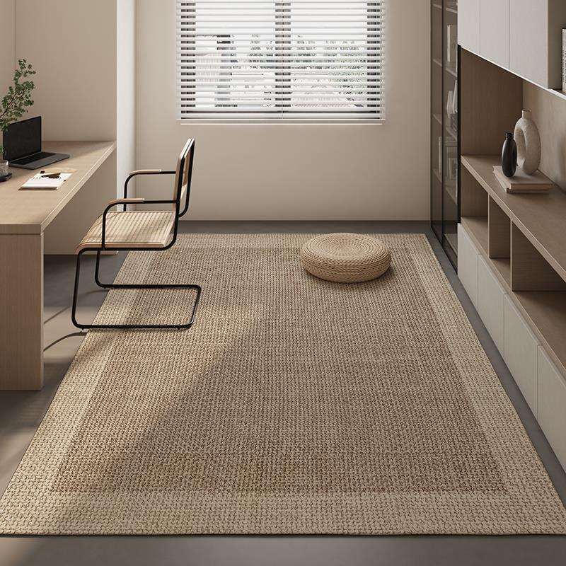 卧室地毯床边地垫子客厅亚麻榻榻米侘寂风阳台房间日式飘窗垫地垫