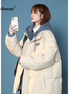 VISVIM BESSEL2025冬季新款时尚棉服女假两件加厚宽松外套潮棉衣