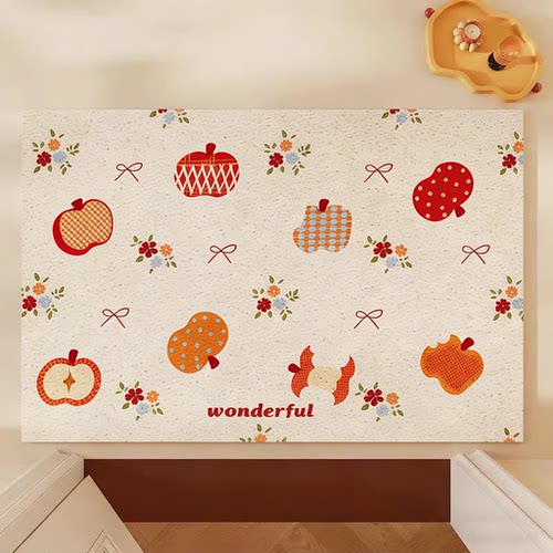 卡通水果高弹丝圈入户地垫防滑