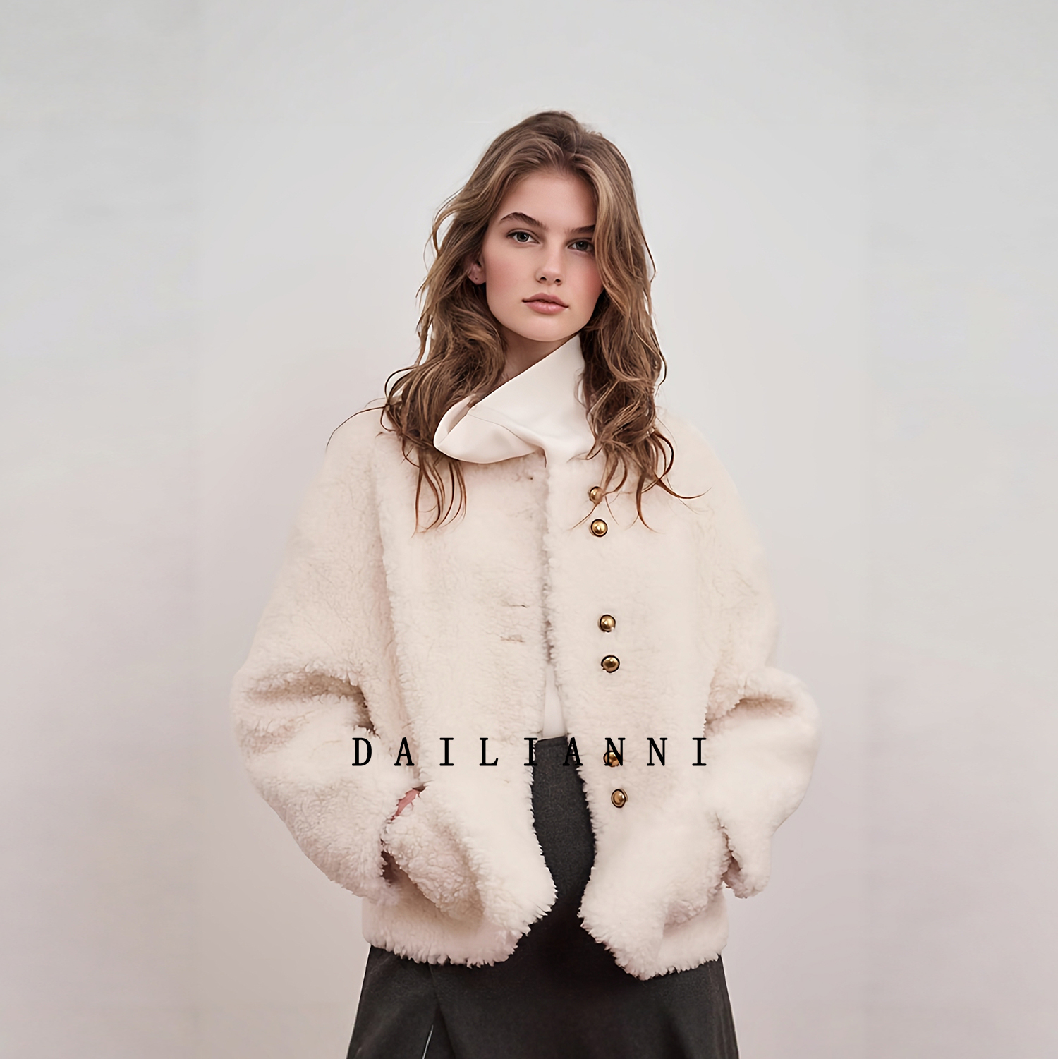 2025新款小香风时尚百搭羊剪绒环保羊羔毛皮草外套皮毛一体女短款