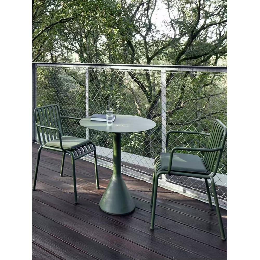 简约休闲庭院户外桌椅奶茶店咖啡厅铁艺彩色露天套装组合设计桌子