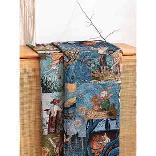 提花布料沙发布料面料手工自己做沙发套罩抱枕桌布艺术风花布布头