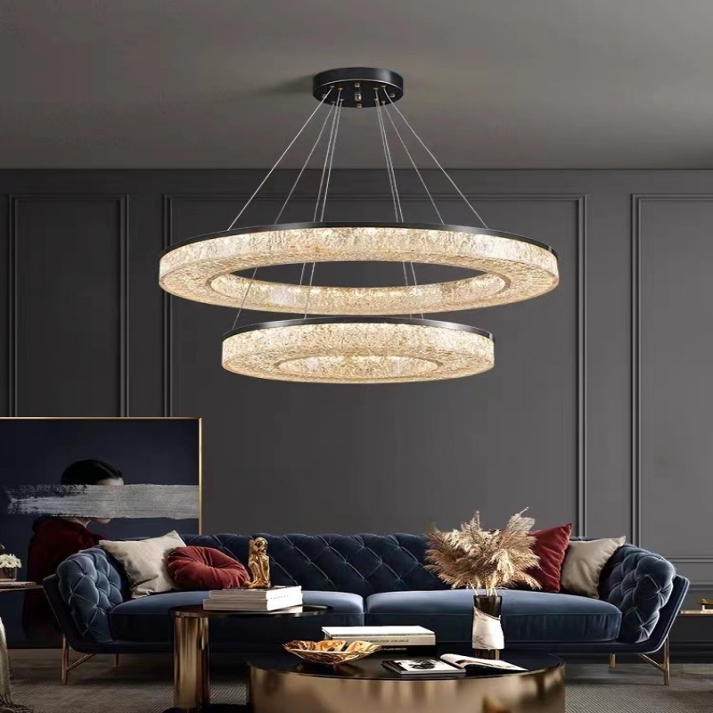 新款全铜客厅树脂吊灯现代简约卧室餐厅圆形大气LED创意个性吊灯