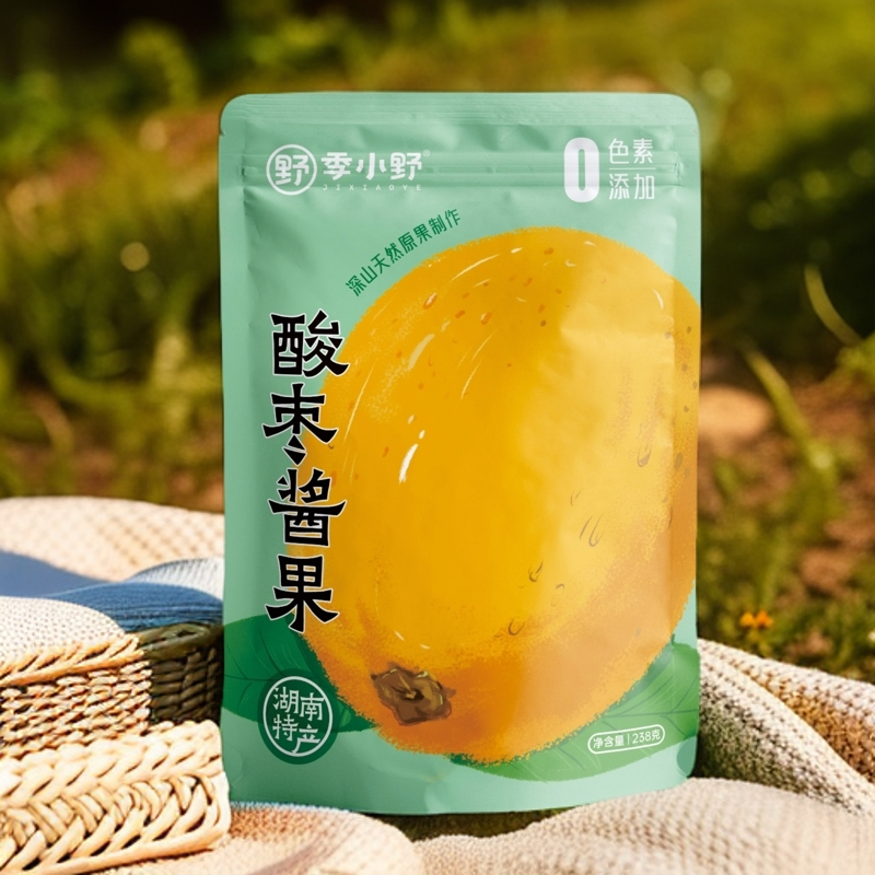 季小野酸枣酱果湖南江西酸枣百年浆糕紫苏南酸枣粒孕妇零食宋新妮