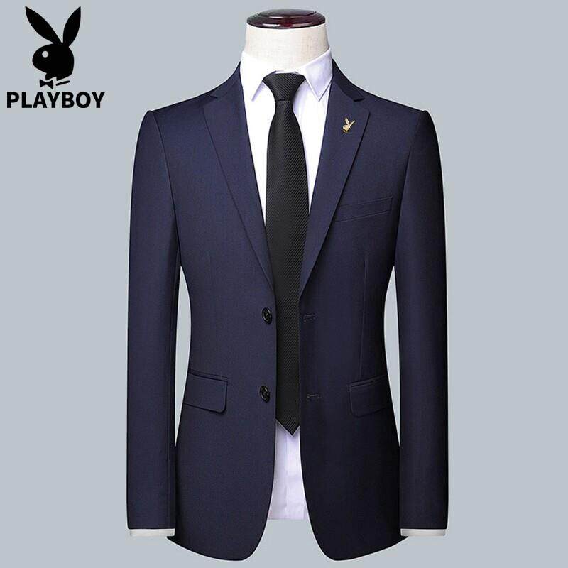 花花公子西服套装男士韩版修身上衣职业装新郎结婚礼服小西服外套