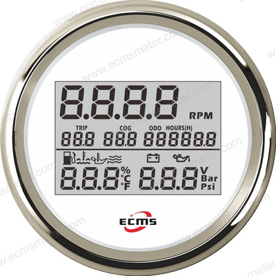 ECP 船舶车用多功能转速表 油位水位水温油压电压功能可选