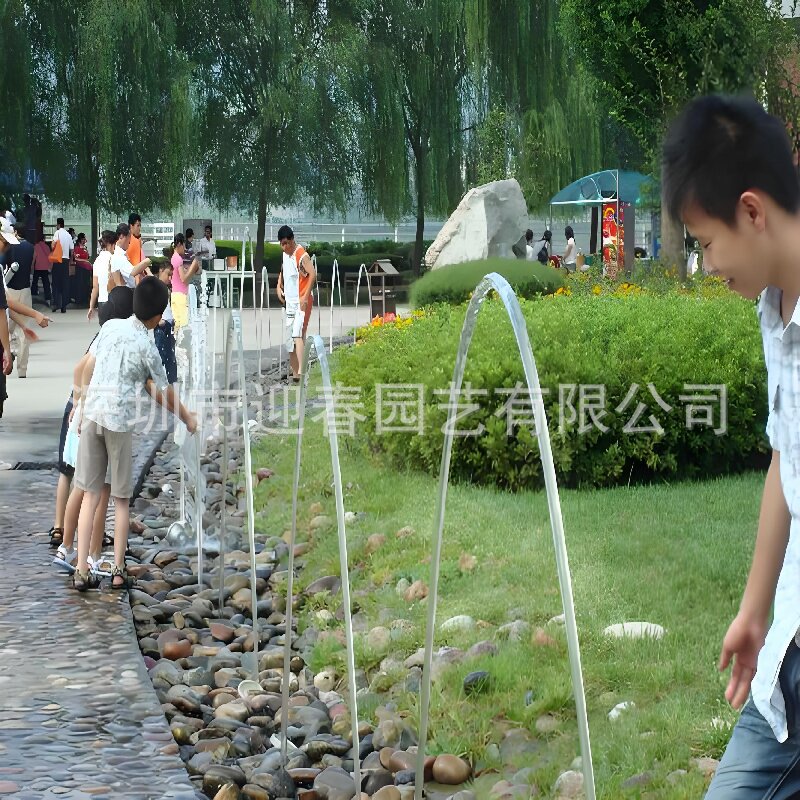 源头厂家跳跳泉波光喷泉感应喷头光亮泉不锈钢户外互动水景小型