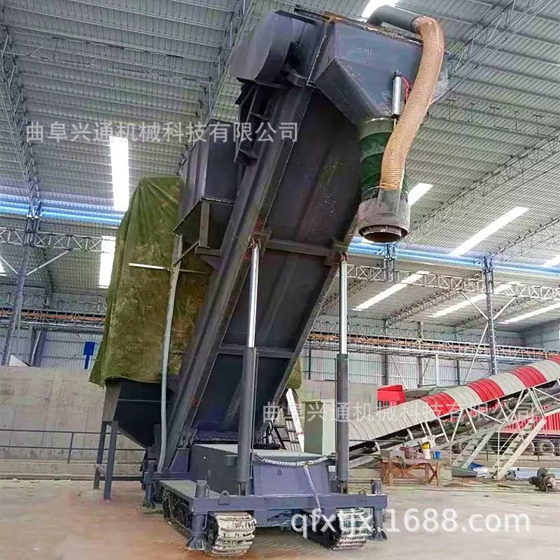 河北火车运输矿粉倒运拆箱机 广州火车站矿粉集装箱散灰拆箱机