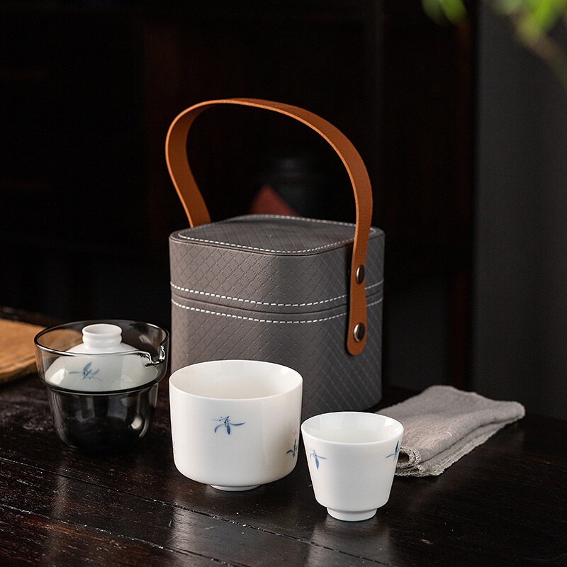 旅行茶具功夫套装便携式整套茶壶新中式泡茶杯户外露营简约快客杯