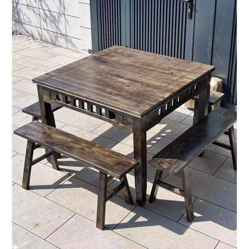 全实木八仙桌正方形老式桌子家用餐桌饭店餐馆中式小方桌吃饭桌子