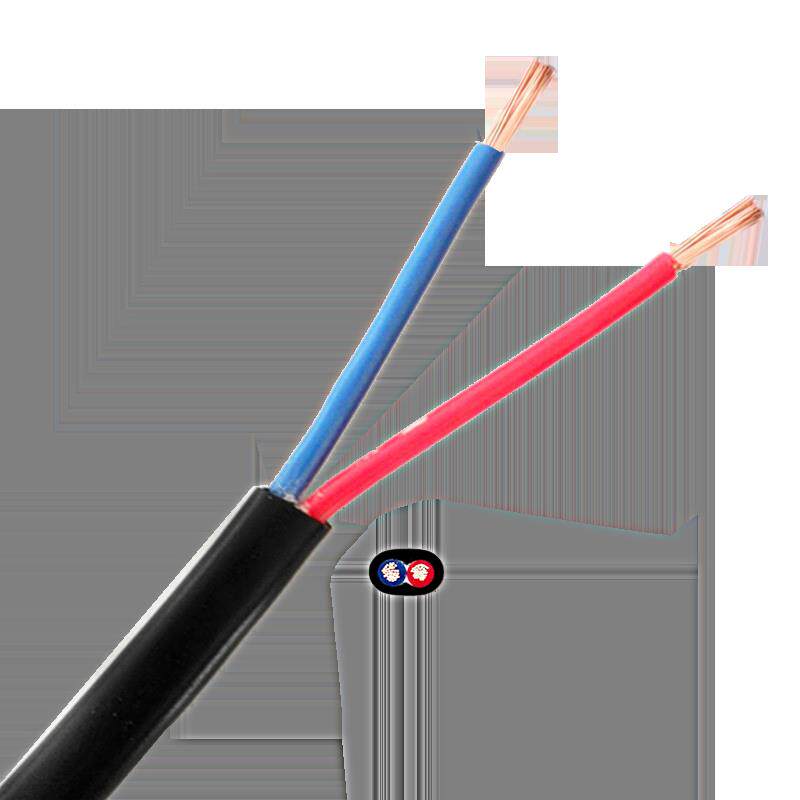 国标 二芯扁平护套线 监控电源线 ZR-RVVB2X0.5 0.75 1.0 1.5平方
